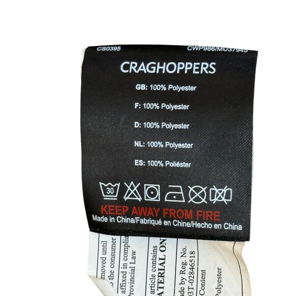 Craghoppers Anza Jacket XXL 14 Women Red Gorpcore Waterproof Hooded Wind Resist - Picture 7 of 9